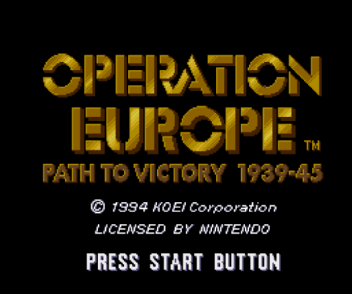 Operation Europe Title Screen